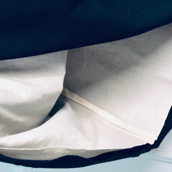 EXPRESS Black Cotton @Knee Embroidered Flowers Mesh Cut Outs A-Line Skirt~10 - Picture 5 of 8